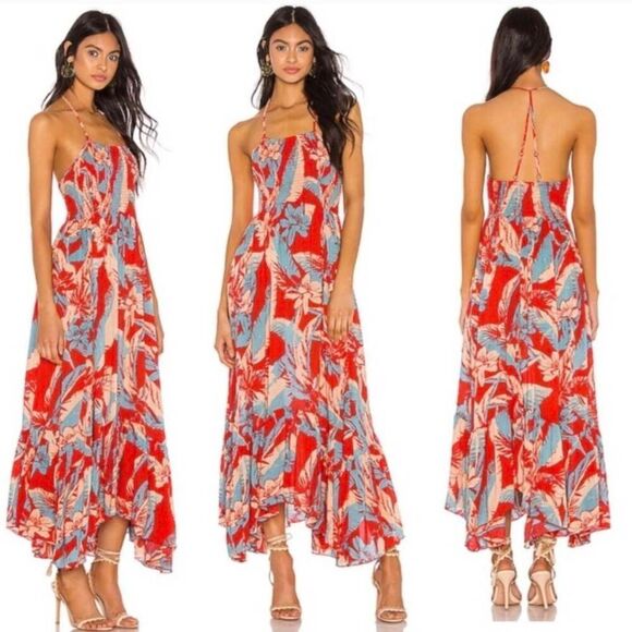 Free People Intimately Heat Wave Maxi Dress in Red - Picture 1 of 4